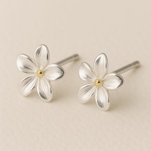 Sterlingzilveren februari violette geboortebloem oorknopjes