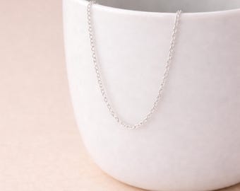 Sterling Silver 1.7mm Oval Trace Chain Necklace – 16in To 30in