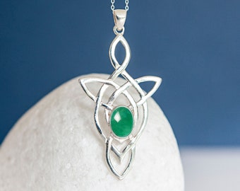 Sterling Silver May Birthstone Celtic Heart Knot