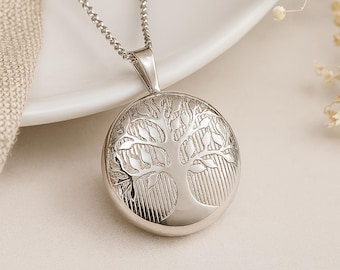 Personalised Sterling Silver Tree Of Life Locket