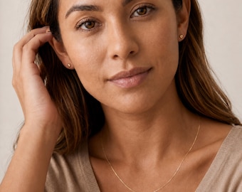 Light Diamond Cut Curb Chain Necklace In Gold Plated Sterling Silver
