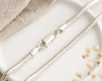 Sterling Silver Medium Snake Chain – 16in To 20in