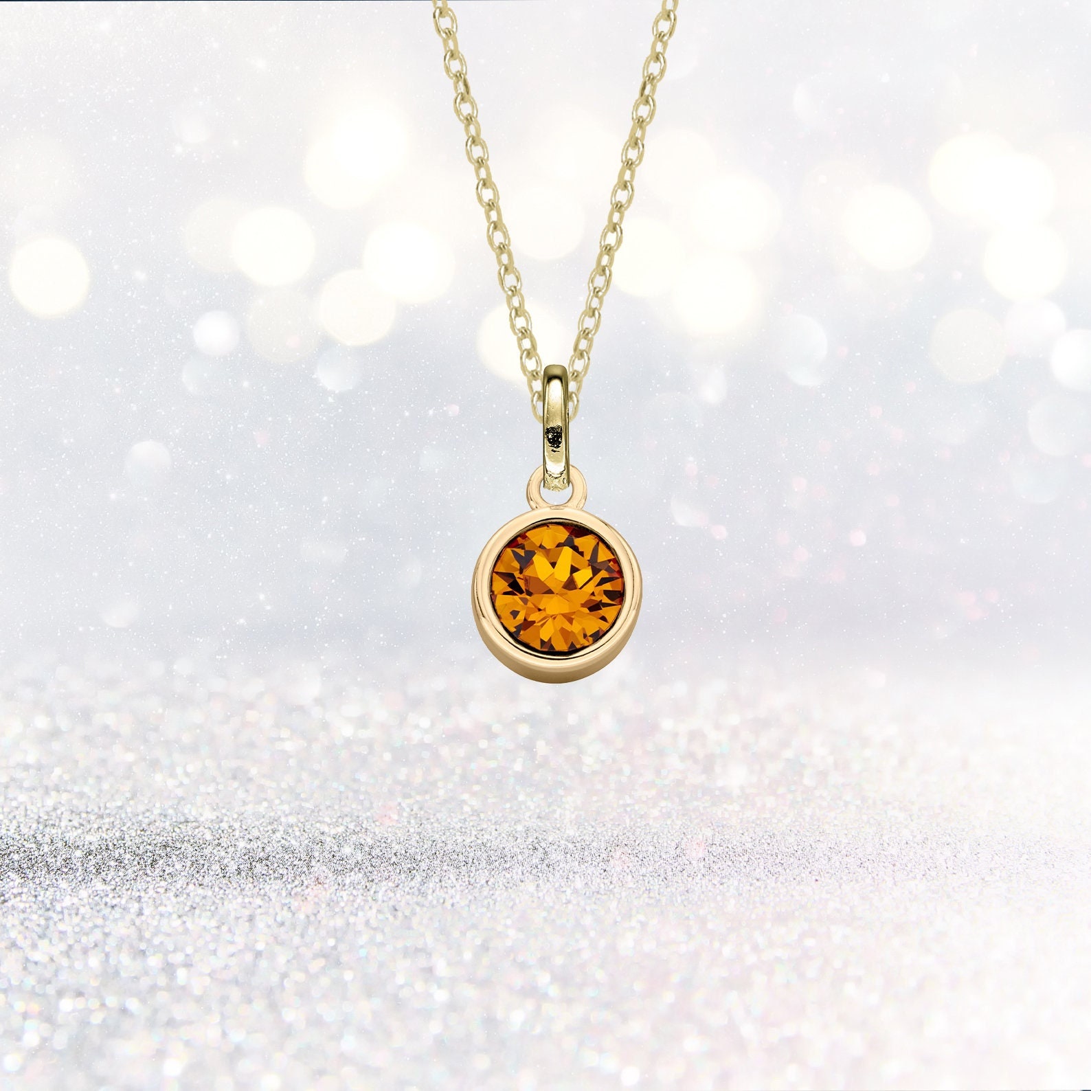 Personalised Gold Birthstone Charm 