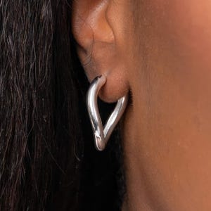 Sterling Silber Chunky Infinity Twist Creolen
