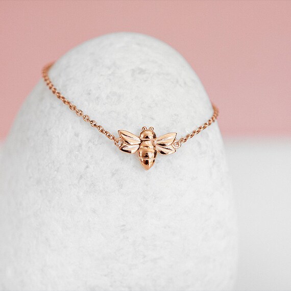Personalised Rose Gold Baby Bee 