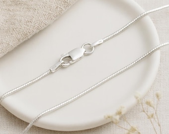 Sterling Silver Light Snake Chain – 16in to 28in