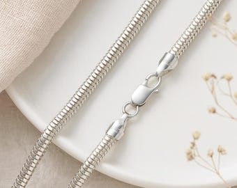 Sterling Silver Heavy Snake Chain – 16in to 20in