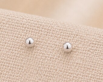 4mm Sterling Silver Ball Stud Earrings