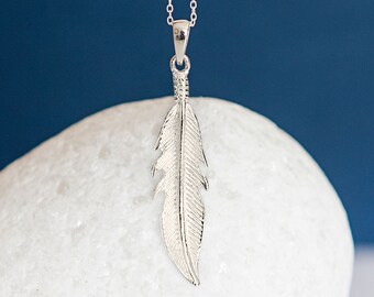 Sterling Silver 'When Feathers Appear' Necklace