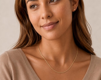 Diamond Cut Curb Chain Necklace In Solid 9ct Gold