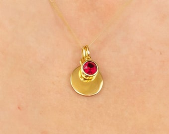 18ct Gold Plated July Birthstone Necklace Set