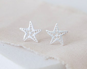 Sterling Silver Starfish Stud Earrings