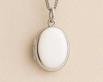 Personalised Sterling Silver Oval Locket