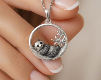 Personalised Sterling Silver Panda Necklace