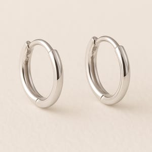 Mini Sterling Silber Huggie Hoop Schläfer Ohrringe - 10 mm