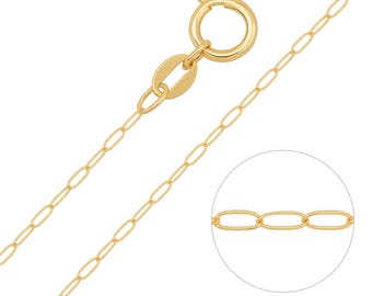 Solid 9ct Gold Light Trace Chain Necklace – 16in to 20in