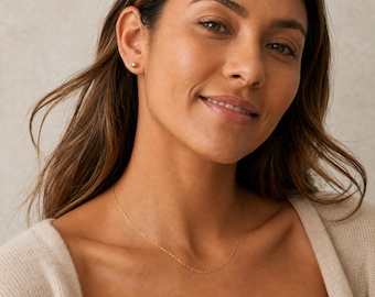 Light Trace Chain Necklace In Solid 9ct Gold