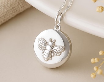 Personalised Sterling Silver Bee Locket