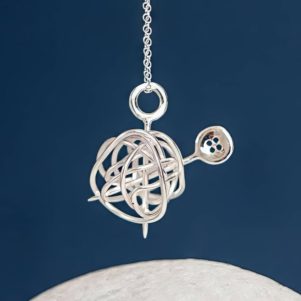 Sterling Silver Ball of Wool Necklace