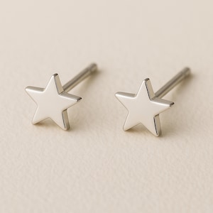 Mädchen Sterling Silber Stern Ohrstecker