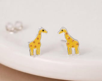 Sterling Silver Giraffe Stud Earrings – 10mm X 7mm