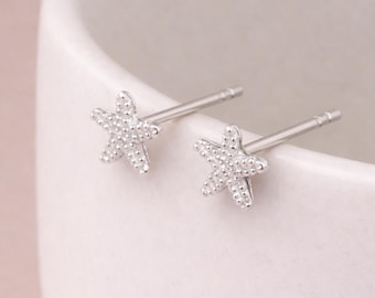 Sterling Silver Starfish Stud Earrings – 7mm