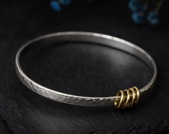 Personalised Sterling Silver Milestone Celebration Bangle