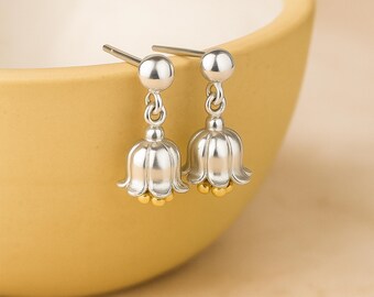 Sterling Silver May Birth Flower Lily Of The Valley Earrings