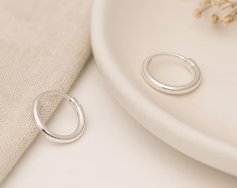 Mini Sterling Silver Huggie Hoop Sleeper Earrings - 10mm
