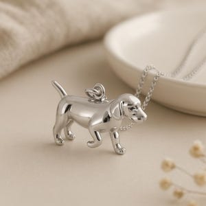 Personalised Sterling Silver Labrador Necklace