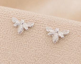 Sterling Silver Bumble Bee Stud Earrings