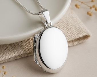 Personalised Sterling Silver Oval Locket