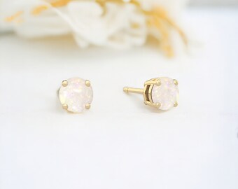 Mini 9ct Gold October Birthstone Stud Earrings