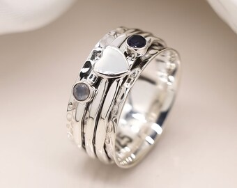 Personalised Sterling Silver Love Spinning Ring