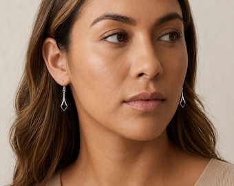 Sterling Silver Black Onyx Drop Earrings