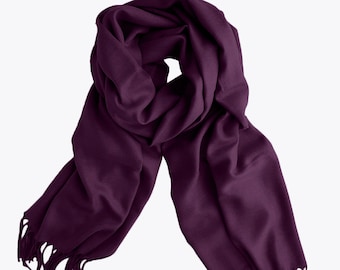 Aubergine Pashmina Lila Schal Dunkellila Schal Lila Wrap Aubergine Schal Brautjungfern Geschenk Hochzeit Brautjungfer