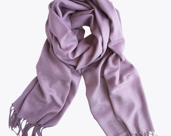 Pashmina violet poussiéreux écharpe violette châle Wrap violet pour demoiselles d'honneur cadeau châle de mariage violet demoiselle d'honneur