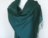 Emerald Green Wedding Pashmina Shawl Green Bridesmaid Pashmina Emerald Green Scarf Bridesmaid Gift Green Wrap Oversize Shawl Emerald Green
