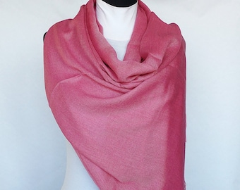 Pink Wedding Pashmina Shawl Tea Rose Bridesmaid Pashmina Pink Scarf Cotton Bridesmaid Gift Blush Pink Wrap Oversize Wedding Guest Shawl Rose