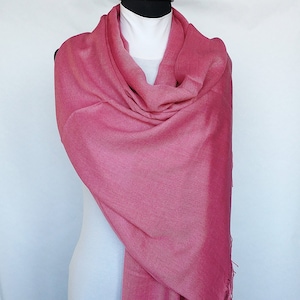 Pink Wedding Pashmina Shawl Tea Rose Bridesmaid Pashmina Pink Scarf Cotton Bridesmaid Gift Blush Pink Wrap Oversize Wedding Guest Shawl Rose