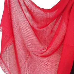 Red Cotton Shawl Scarf Wrap Lightweight Head Wrap Summer Wedding Guest Cover Up Bridesmaids Very Fine Turkish Cotton Shawl