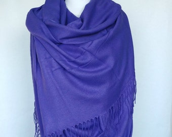 Bufanda de pashmina violeta Chal violeta Chal violeta Bufanda violeta Regalo para damas de honor Chal de boda violeta Damas de honor violeta Bufanda extragrande violeta