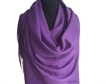 Purple Pashmina Purple Scarf Shawl Purple Wrap Purple Bridesmaids Gift Purple Wedding Shawl Bridesmaid