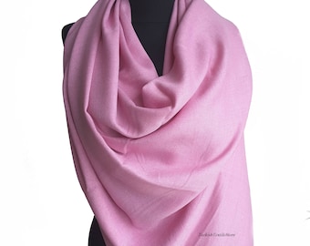 Pink Pashmina Scarf Pink Shawl Pink Wrap Pink Scarf Bridesmaids Gift Pink Wedding Shawl Bridesmaid Pink Bachelorette Gift