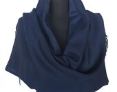Dark Navy Blue Wedding Pashmina Shawl Navy Blue Bridesmaid Pashmina Navy Blue Scarf Bridesmaid Gift Navy Blue Wrap Oversize Shawl Navy Blue