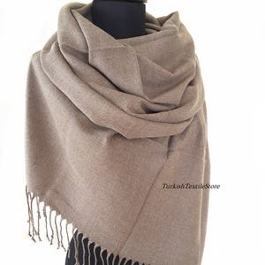 Latte Brown Pashmina Scarf Brown Shawl Latte Brown Wrap Latte Brown Scarf Bridesmaids Gift Latte Brown Wedding Shawl Latte Bridesmaid Shawl