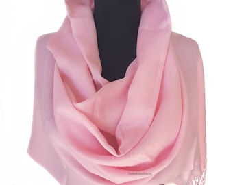 Blush Pink Wedding Pashmina Shawl Blush Bridesmaid Pashmina Blush Scarf Cotton Bridesmaid Gift Blush Pink Wrap Oversize Shawl Pink