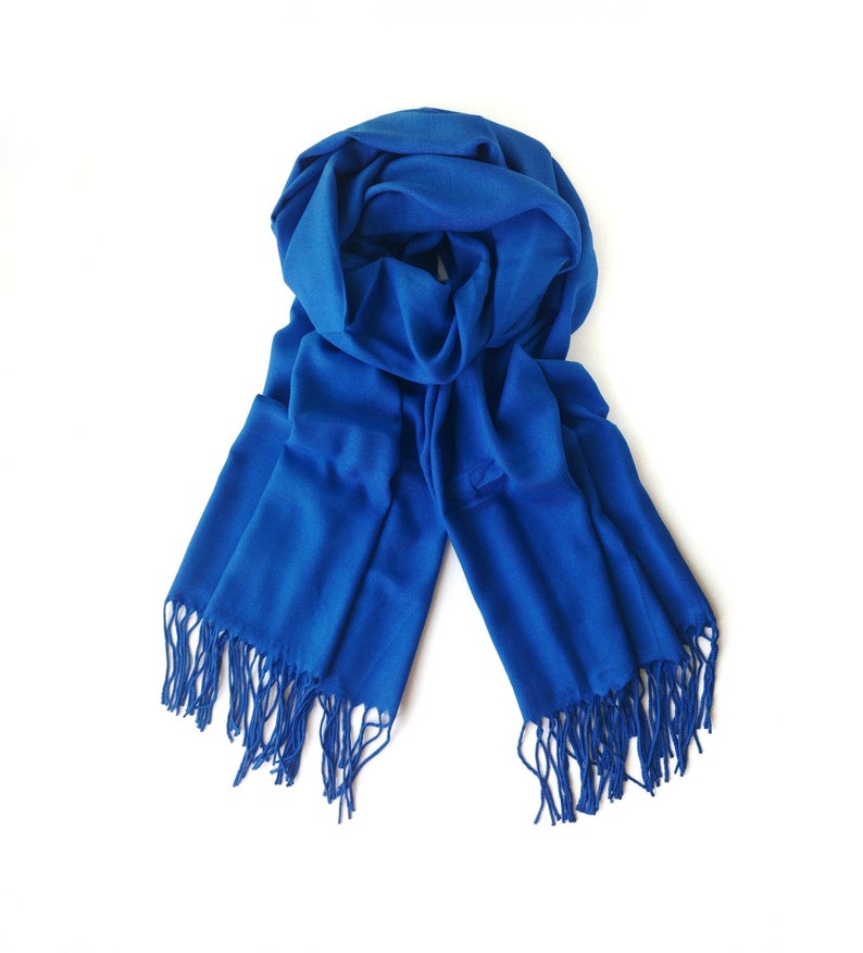 Cobalt Blue Pashmina Scarf Cobalt Shawl Cobalt Wrap Cobalt Scarf Cobalt Bridesmaids Gift Cobalt