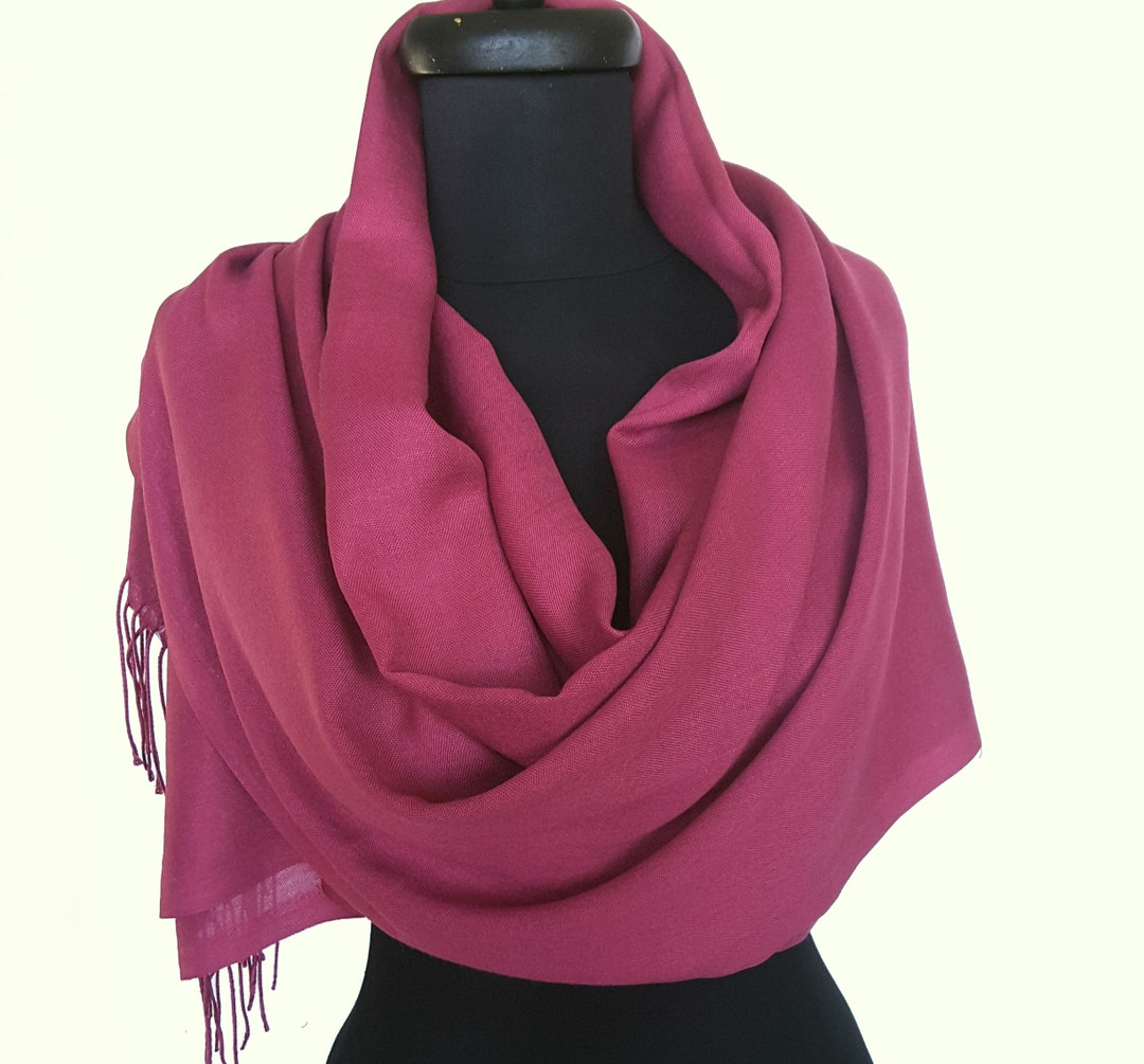 Pashmina Scarf Wine Scarf Ladies Burgundy Pashmina Scarf