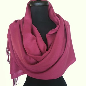 Wine Wedding Pashmina Shawl Wine Bridesmaid Pashmina Wine Scarf Bridesmaid Gift Wine Wrap Oversize Shawl Wine Summer Wrap